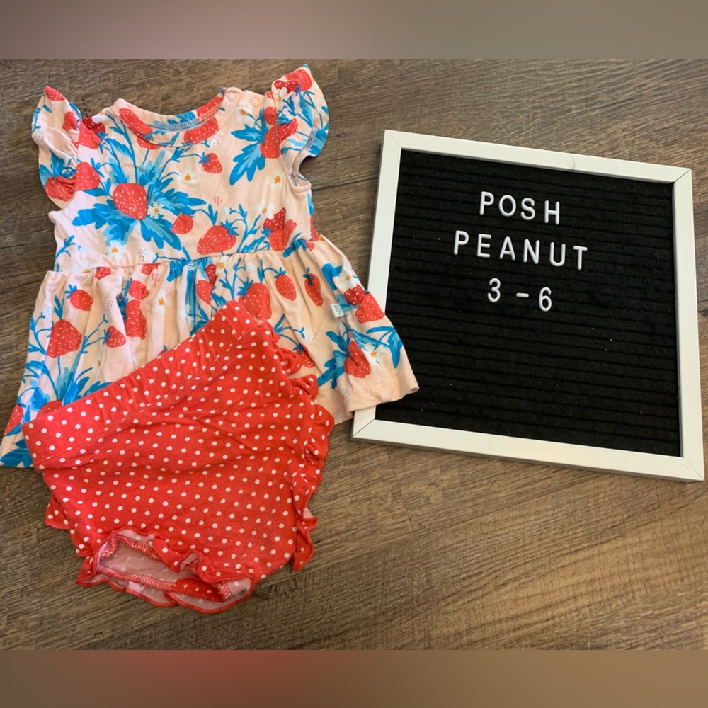 Posh peanut strawberry bummie set